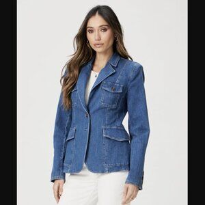 Paige Castillo Blue Romona Denim Blazer/ SIZE: 2/ COLOR: BLUE DENIM